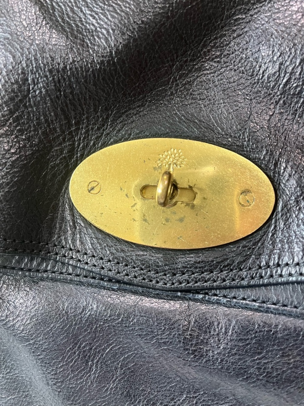 MULBERRY BLACK LEATHER ALEXA - Picture 6 of 12